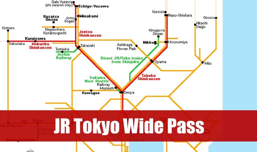 Informasi Penggunaan JR Tokyo Wide Pass | Tanogaido