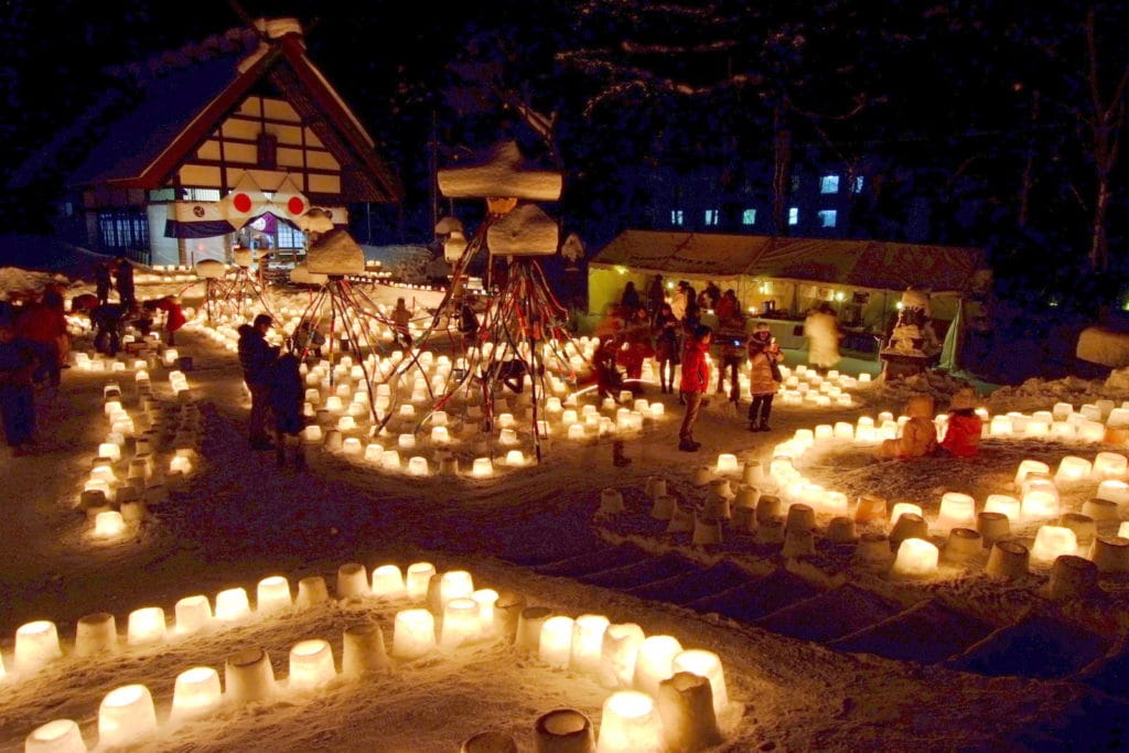 Jozankei snow light path